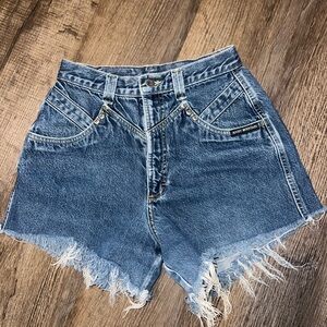 Rockies Blue Jean Shorts Vintage High-Waisted